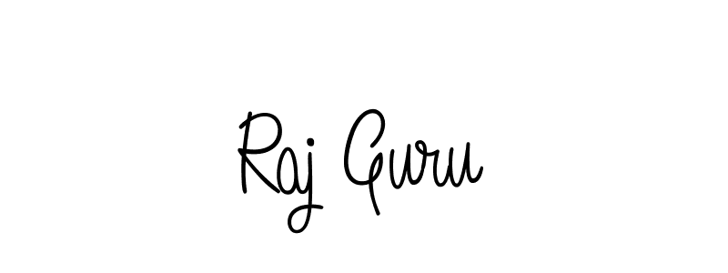 Use a signature maker to create a handwritten signature online. With this signature software, you can design (Angelique-Rose-font-FFP) your own signature for name Raj Guru. Raj Guru signature style 5 images and pictures png