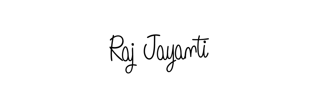 How to make Raj Jayanti name signature. Use Angelique-Rose-font-FFP style for creating short signs online. This is the latest handwritten sign. Raj Jayanti signature style 5 images and pictures png