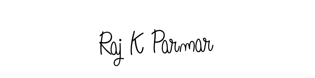 Raj K Parmar stylish signature style. Best Handwritten Sign (Angelique-Rose-font-FFP) for my name. Handwritten Signature Collection Ideas for my name Raj K Parmar. Raj K Parmar signature style 5 images and pictures png