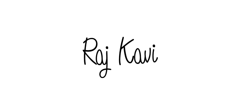 Raj Kavi stylish signature style. Best Handwritten Sign (Angelique-Rose-font-FFP) for my name. Handwritten Signature Collection Ideas for my name Raj Kavi. Raj Kavi signature style 5 images and pictures png