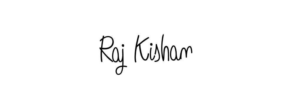 Use a signature maker to create a handwritten signature online. With this signature software, you can design (Angelique-Rose-font-FFP) your own signature for name Raj Kishan. Raj Kishan signature style 5 images and pictures png