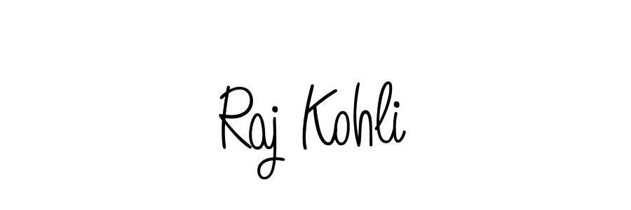 Make a beautiful signature design for name Raj Kohli. With this signature (Angelique-Rose-font-FFP) style, you can create a handwritten signature for free. Raj Kohli signature style 5 images and pictures png