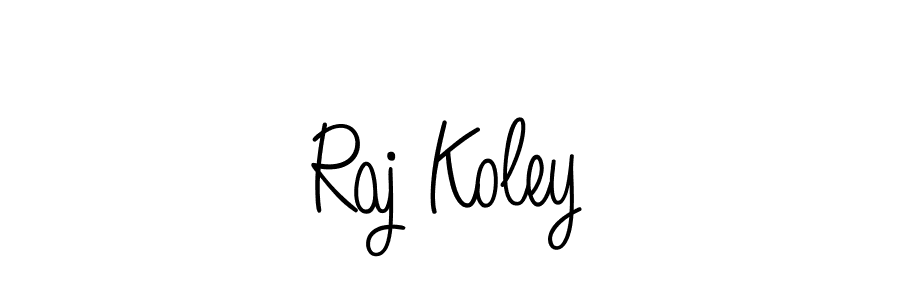 Create a beautiful signature design for name Raj Koley. With this signature (Angelique-Rose-font-FFP) fonts, you can make a handwritten signature for free. Raj Koley signature style 5 images and pictures png