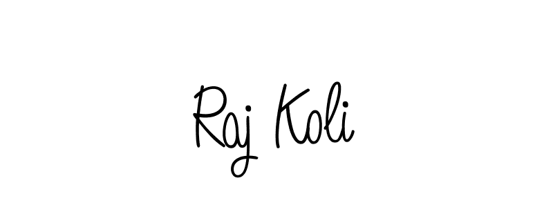 How to make Raj Koli signature? Angelique-Rose-font-FFP is a professional autograph style. Create handwritten signature for Raj Koli name. Raj Koli signature style 5 images and pictures png