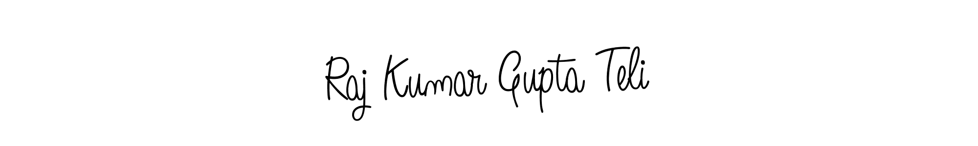 Raj Kumar Gupta Teli stylish signature style. Best Handwritten Sign (Angelique-Rose-font-FFP) for my name. Handwritten Signature Collection Ideas for my name Raj Kumar Gupta Teli. Raj Kumar Gupta Teli signature style 5 images and pictures png