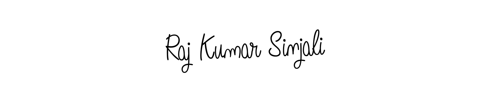 This is the best signature style for the Raj Kumar Sinjali name. Also you like these signature font (Angelique-Rose-font-FFP). Mix name signature. Raj Kumar Sinjali signature style 5 images and pictures png