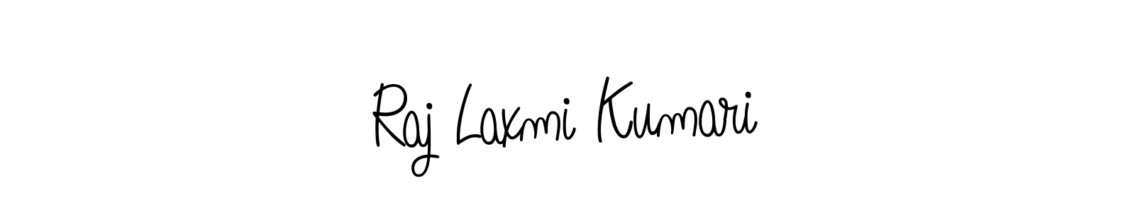 How to make Raj Laxmi Kumari name signature. Use Angelique-Rose-font-FFP style for creating short signs online. This is the latest handwritten sign. Raj Laxmi Kumari signature style 5 images and pictures png