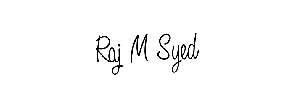 Use a signature maker to create a handwritten signature online. With this signature software, you can design (Angelique-Rose-font-FFP) your own signature for name Raj M Syed. Raj M Syed signature style 5 images and pictures png