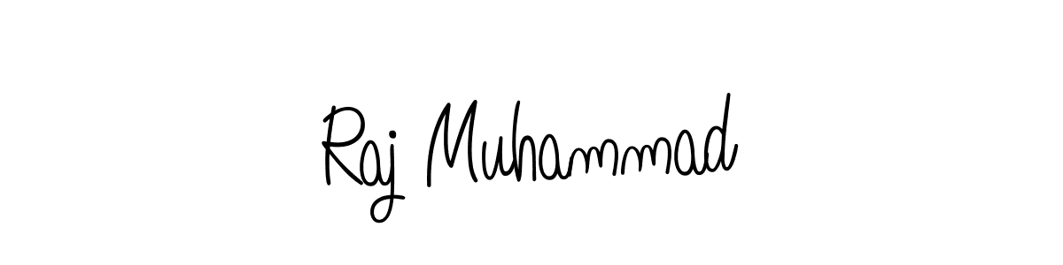 Raj Muhammad stylish signature style. Best Handwritten Sign (Angelique-Rose-font-FFP) for my name. Handwritten Signature Collection Ideas for my name Raj Muhammad. Raj Muhammad signature style 5 images and pictures png