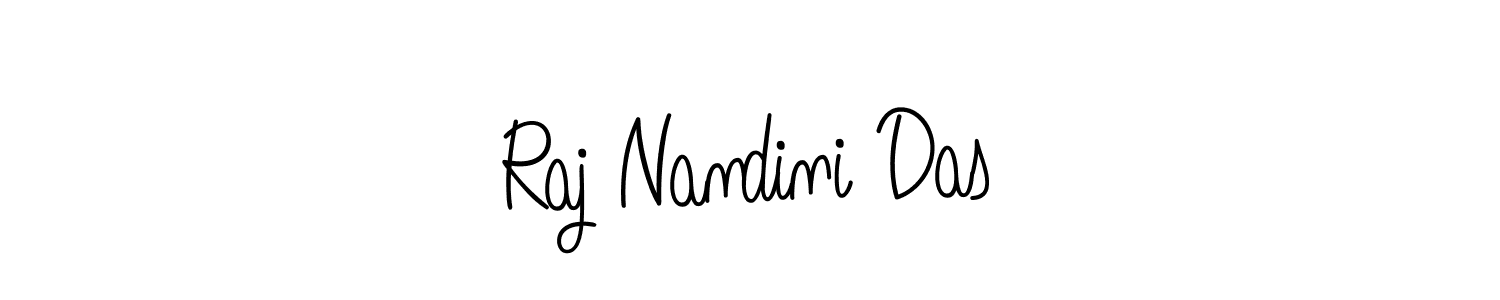 How to make Raj Nandini Das name signature. Use Angelique-Rose-font-FFP style for creating short signs online. This is the latest handwritten sign. Raj Nandini Das signature style 5 images and pictures png