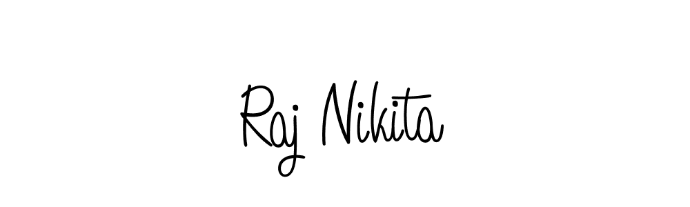 How to make Raj Nikita name signature. Use Angelique-Rose-font-FFP style for creating short signs online. This is the latest handwritten sign. Raj Nikita signature style 5 images and pictures png