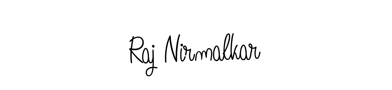 Use a signature maker to create a handwritten signature online. With this signature software, you can design (Angelique-Rose-font-FFP) your own signature for name Raj Nirmalkar. Raj Nirmalkar signature style 5 images and pictures png