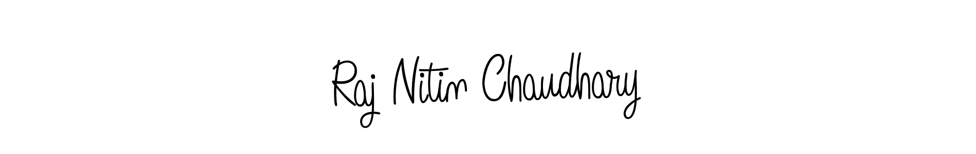 Design your own signature with our free online signature maker. With this signature software, you can create a handwritten (Angelique-Rose-font-FFP) signature for name Raj Nitin Chaudhary. Raj Nitin Chaudhary signature style 5 images and pictures png