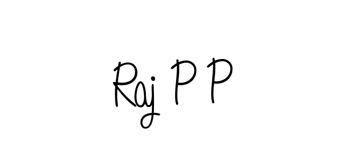 Use a signature maker to create a handwritten signature online. With this signature software, you can design (Angelique-Rose-font-FFP) your own signature for name Raj P P. Raj P P signature style 5 images and pictures png