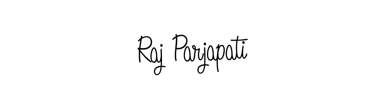 You should practise on your own different ways (Angelique-Rose-font-FFP) to write your name (Raj Parjapati) in signature. don't let someone else do it for you. Raj Parjapati signature style 5 images and pictures png