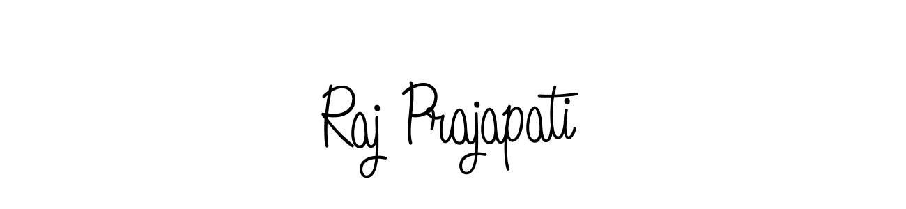 The best way (Angelique-Rose-font-FFP) to make a short signature is to pick only two or three words in your name. The name Raj Prajapati include a total of six letters. For converting this name. Raj Prajapati signature style 5 images and pictures png