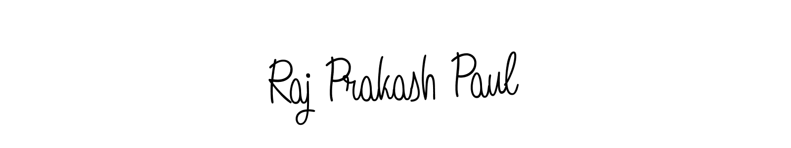 The best way (Angelique-Rose-font-FFP) to make a short signature is to pick only two or three words in your name. The name Raj Prakash Paul include a total of six letters. For converting this name. Raj Prakash Paul signature style 5 images and pictures png
