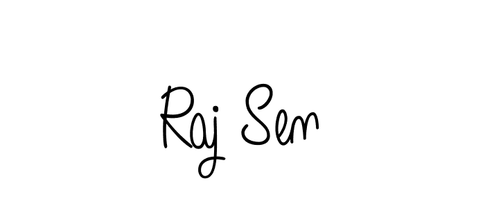 Use a signature maker to create a handwritten signature online. With this signature software, you can design (Angelique-Rose-font-FFP) your own signature for name Raj Sen. Raj Sen signature style 5 images and pictures png