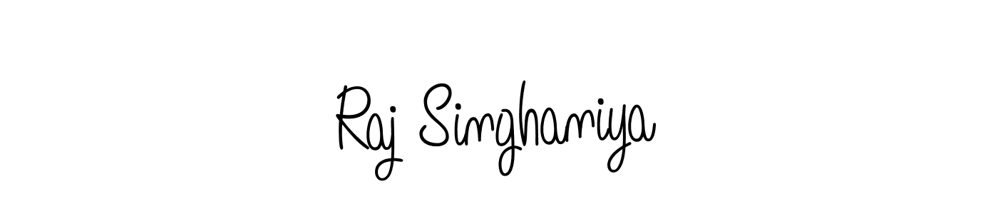 How to make Raj Singhaniya name signature. Use Angelique-Rose-font-FFP style for creating short signs online. This is the latest handwritten sign. Raj Singhaniya signature style 5 images and pictures png