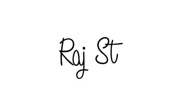 Design your own signature with our free online signature maker. With this signature software, you can create a handwritten (Angelique-Rose-font-FFP) signature for name Raj St. Raj St signature style 5 images and pictures png