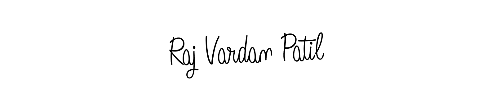 The best way (Angelique-Rose-font-FFP) to make a short signature is to pick only two or three words in your name. The name Raj Vardan Patil include a total of six letters. For converting this name. Raj Vardan Patil signature style 5 images and pictures png