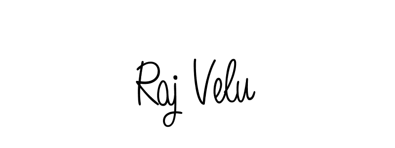 Use a signature maker to create a handwritten signature online. With this signature software, you can design (Angelique-Rose-font-FFP) your own signature for name Raj Velu. Raj Velu signature style 5 images and pictures png