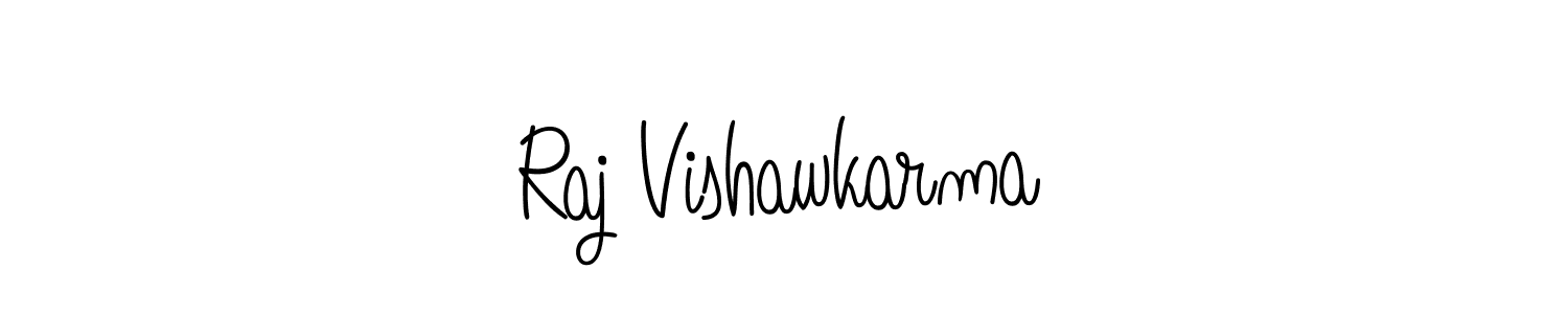Make a beautiful signature design for name Raj Vishawkarma. With this signature (Angelique-Rose-font-FFP) style, you can create a handwritten signature for free. Raj Vishawkarma signature style 5 images and pictures png