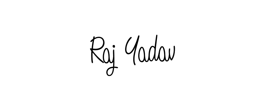 Use a signature maker to create a handwritten signature online. With this signature software, you can design (Angelique-Rose-font-FFP) your own signature for name Raj Yadav. Raj Yadav signature style 5 images and pictures png