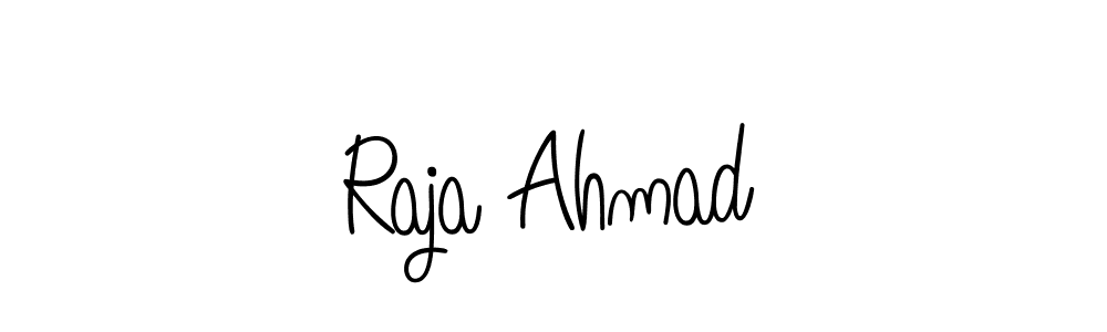 Make a beautiful signature design for name Raja Ahmad. With this signature (Angelique-Rose-font-FFP) style, you can create a handwritten signature for free. Raja Ahmad signature style 5 images and pictures png