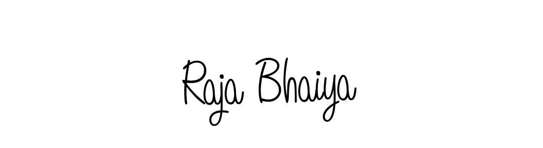 Make a beautiful signature design for name Raja Bhaiya. With this signature (Angelique-Rose-font-FFP) style, you can create a handwritten signature for free. Raja Bhaiya signature style 5 images and pictures png
