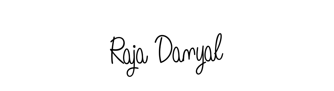 Use a signature maker to create a handwritten signature online. With this signature software, you can design (Angelique-Rose-font-FFP) your own signature for name Raja Danyal. Raja Danyal signature style 5 images and pictures png