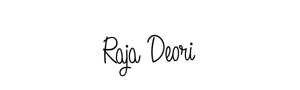 Use a signature maker to create a handwritten signature online. With this signature software, you can design (Angelique-Rose-font-FFP) your own signature for name Raja Deori. Raja Deori signature style 5 images and pictures png