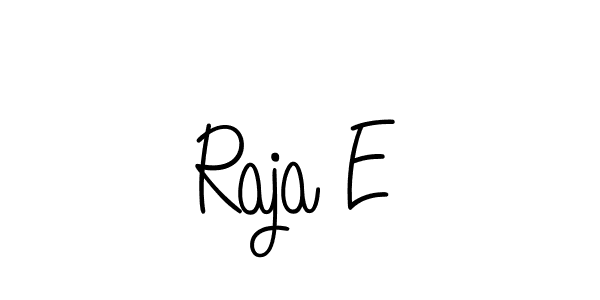 Make a beautiful signature design for name Raja E. With this signature (Angelique-Rose-font-FFP) style, you can create a handwritten signature for free. Raja E signature style 5 images and pictures png