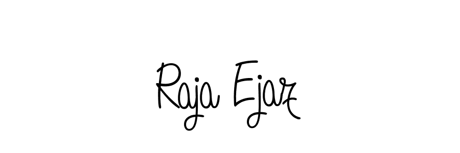 Use a signature maker to create a handwritten signature online. With this signature software, you can design (Angelique-Rose-font-FFP) your own signature for name Raja Ejaz. Raja Ejaz signature style 5 images and pictures png