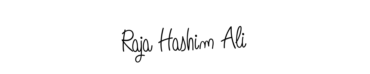 Use a signature maker to create a handwritten signature online. With this signature software, you can design (Angelique-Rose-font-FFP) your own signature for name Raja Hashim Ali. Raja Hashim Ali signature style 5 images and pictures png