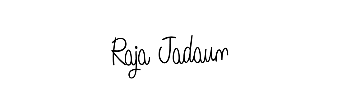 You should practise on your own different ways (Angelique-Rose-font-FFP) to write your name (Raja Jadaun) in signature. don't let someone else do it for you. Raja Jadaun signature style 5 images and pictures png