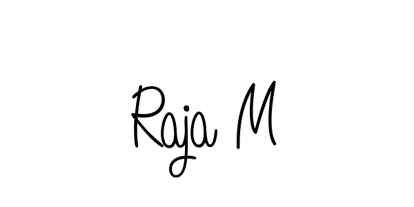 The best way (Angelique-Rose-font-FFP) to make a short signature is to pick only two or three words in your name. The name Raja M include a total of six letters. For converting this name. Raja M signature style 5 images and pictures png