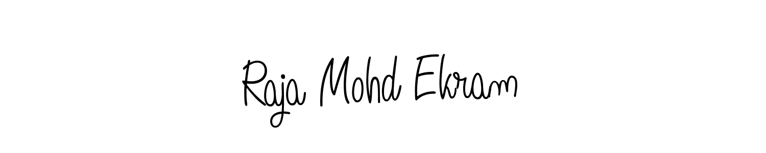 Design your own signature with our free online signature maker. With this signature software, you can create a handwritten (Angelique-Rose-font-FFP) signature for name Raja Mohd Ekram. Raja Mohd Ekram signature style 5 images and pictures png