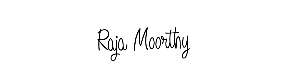 The best way (Angelique-Rose-font-FFP) to make a short signature is to pick only two or three words in your name. The name Raja Moorthy include a total of six letters. For converting this name. Raja Moorthy signature style 5 images and pictures png