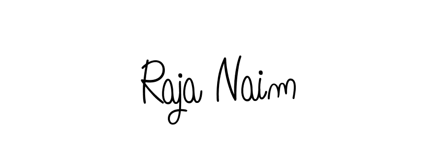 Make a beautiful signature design for name Raja Naim. With this signature (Angelique-Rose-font-FFP) style, you can create a handwritten signature for free. Raja Naim signature style 5 images and pictures png