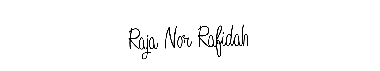 How to Draw Raja Nor Rafidah signature style? Angelique-Rose-font-FFP is a latest design signature styles for name Raja Nor Rafidah. Raja Nor Rafidah signature style 5 images and pictures png
