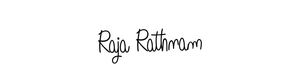 You should practise on your own different ways (Angelique-Rose-font-FFP) to write your name (Raja Rathnam) in signature. don't let someone else do it for you. Raja Rathnam signature style 5 images and pictures png