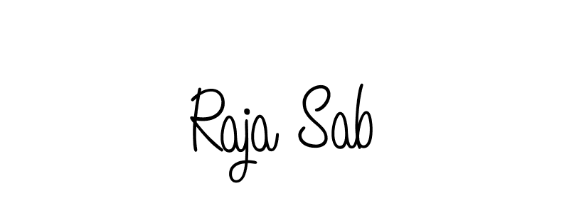 Raja Sab stylish signature style. Best Handwritten Sign (Angelique-Rose-font-FFP) for my name. Handwritten Signature Collection Ideas for my name Raja Sab. Raja Sab signature style 5 images and pictures png