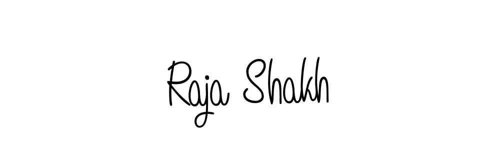 You should practise on your own different ways (Angelique-Rose-font-FFP) to write your name (Raja Shakh) in signature. don't let someone else do it for you. Raja Shakh signature style 5 images and pictures png
