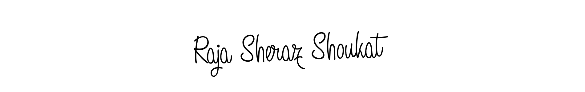 Use a signature maker to create a handwritten signature online. With this signature software, you can design (Angelique-Rose-font-FFP) your own signature for name Raja Sheraz Shoukat. Raja Sheraz Shoukat signature style 5 images and pictures png