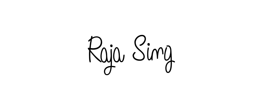 Use a signature maker to create a handwritten signature online. With this signature software, you can design (Angelique-Rose-font-FFP) your own signature for name Raja Sing. Raja Sing signature style 5 images and pictures png