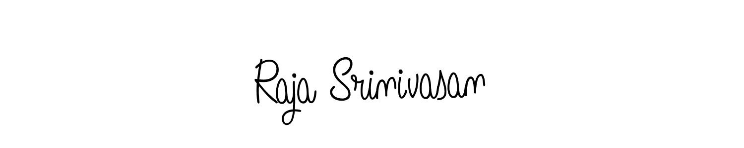 Raja Srinivasan stylish signature style. Best Handwritten Sign (Angelique-Rose-font-FFP) for my name. Handwritten Signature Collection Ideas for my name Raja Srinivasan. Raja Srinivasan signature style 5 images and pictures png