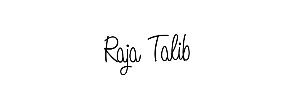 How to make Raja Talib name signature. Use Angelique-Rose-font-FFP style for creating short signs online. This is the latest handwritten sign. Raja Talib signature style 5 images and pictures png