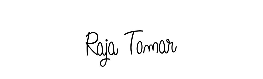 Use a signature maker to create a handwritten signature online. With this signature software, you can design (Angelique-Rose-font-FFP) your own signature for name Raja Tomar. Raja Tomar signature style 5 images and pictures png
