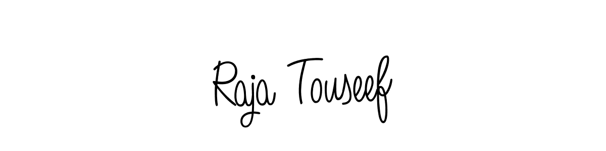 Raja Touseef stylish signature style. Best Handwritten Sign (Angelique-Rose-font-FFP) for my name. Handwritten Signature Collection Ideas for my name Raja Touseef. Raja Touseef signature style 5 images and pictures png